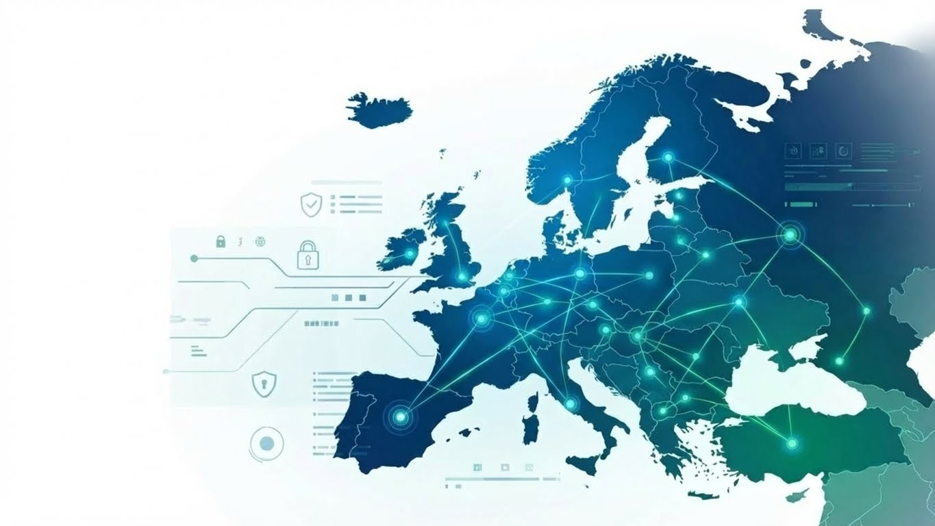Mapa Europy z siecią połączeń Terralyst